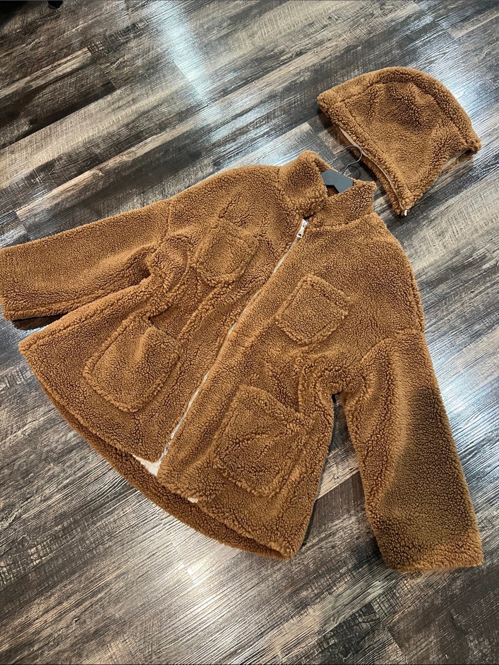 NWT Brown Teddy Fleece Jacket